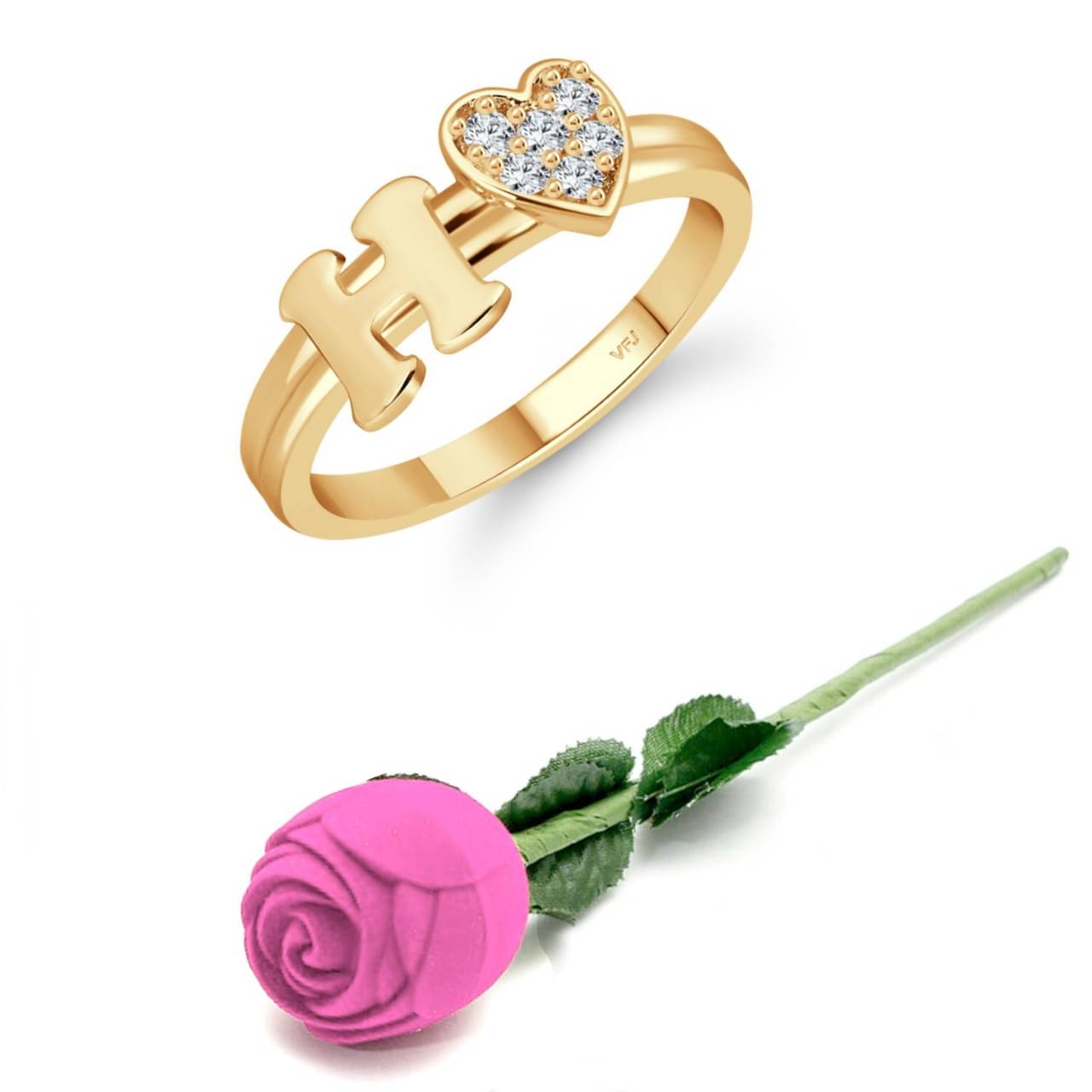 Valentine Initial '' H '' Letter with heart ring alphabet for women and Girls Valentine Initial '' H '' Letter with heart ring alphabet for women and Girls
