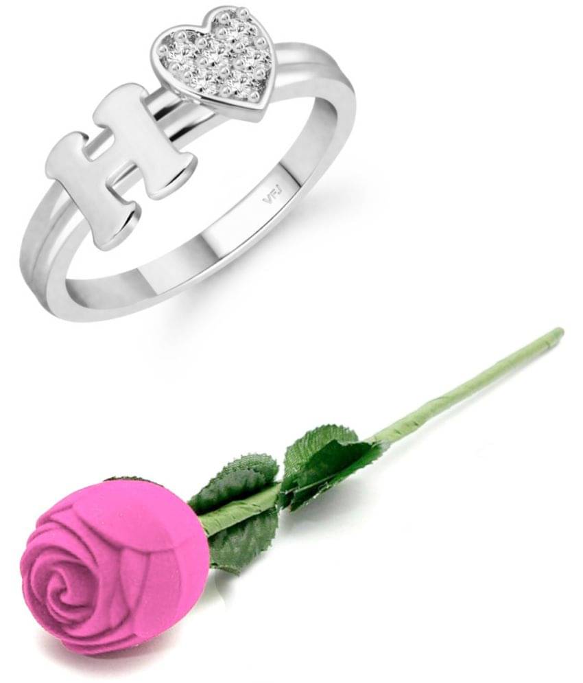 Valentine Initial '' H '' Letter with heart ring alphabet for women and Girls Valentine Initial '' H '' Letter with heart ring alphabet for women and Girls
