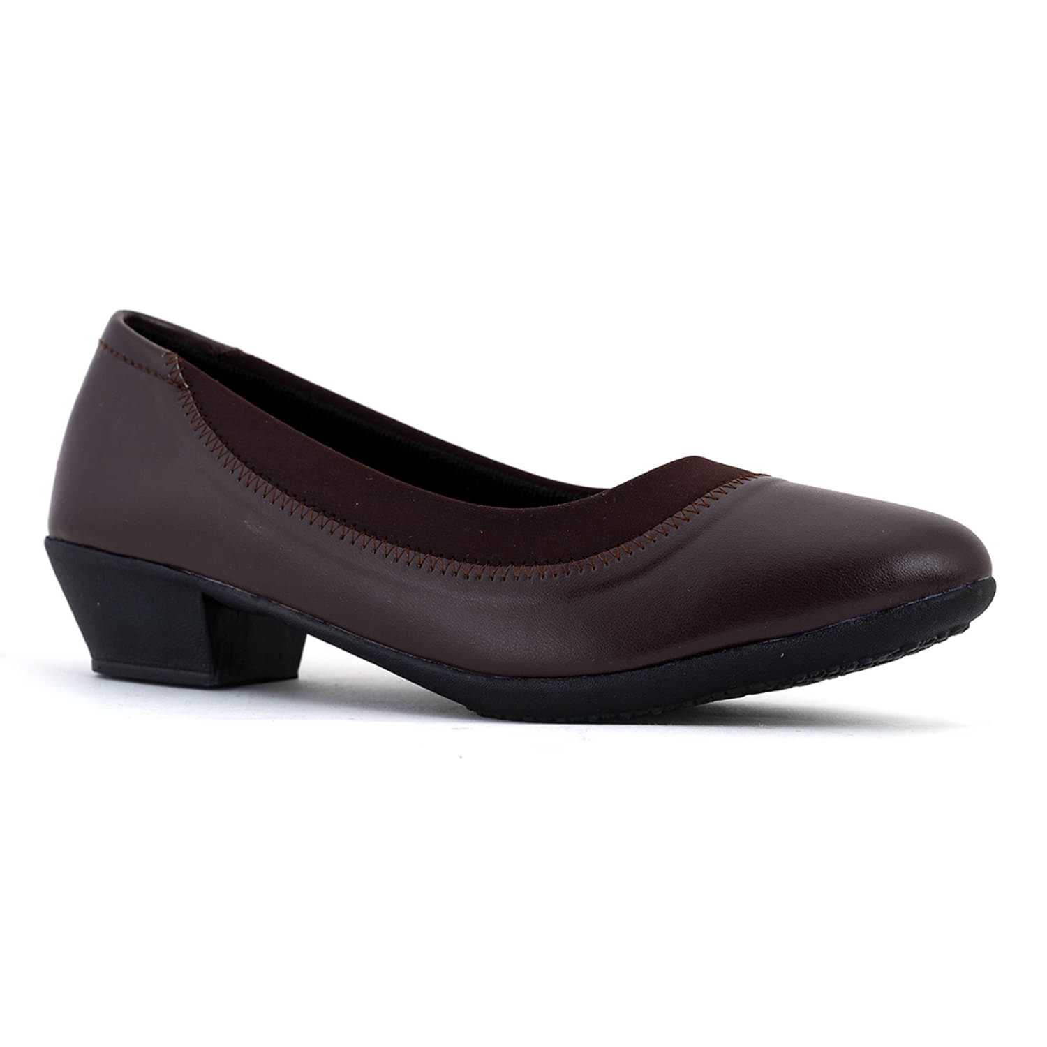     			KHADIM Brown Ballerinas