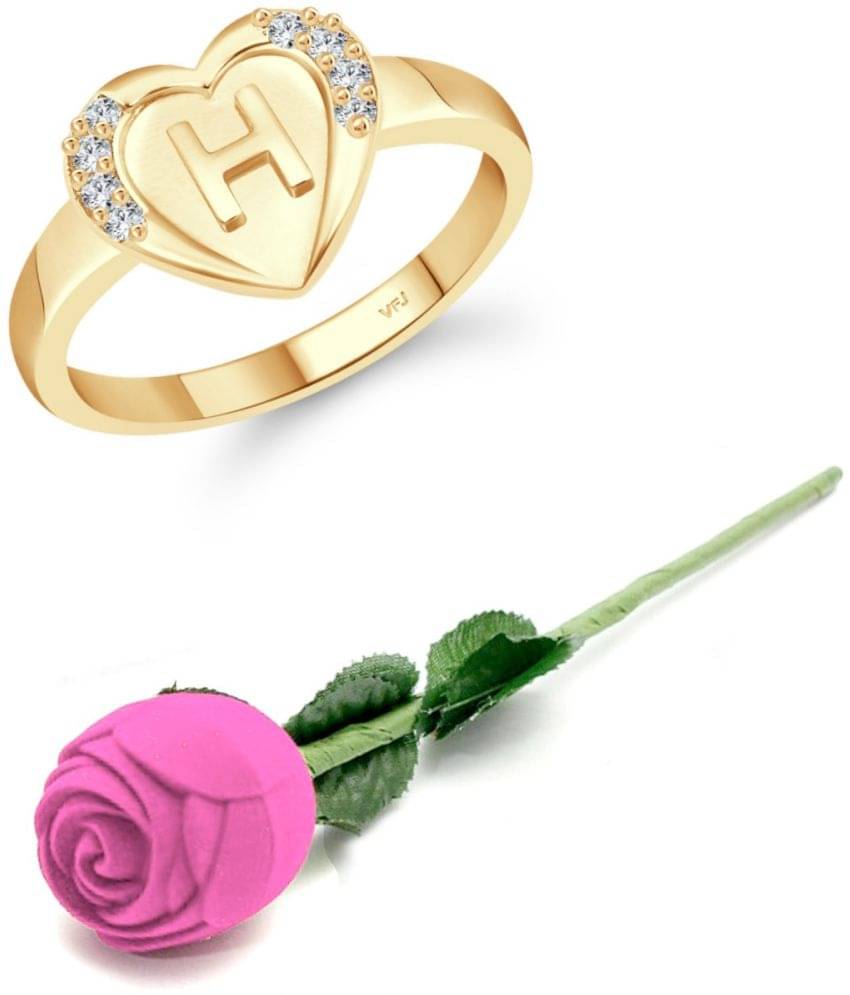 Valentine Initial '' H '' Letter in heart ring alphabet for women and Girls     			Valentine Initial '' H '' Letter in heart ring alphabet for women and Girls