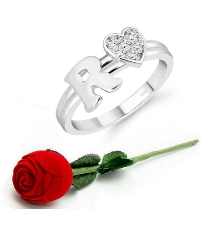 Valentine Initial '' R '' Letter with heart ring alphabet for women and Girls Valentine Initial '' R '' Letter with heart ring alphabet for women and Girls