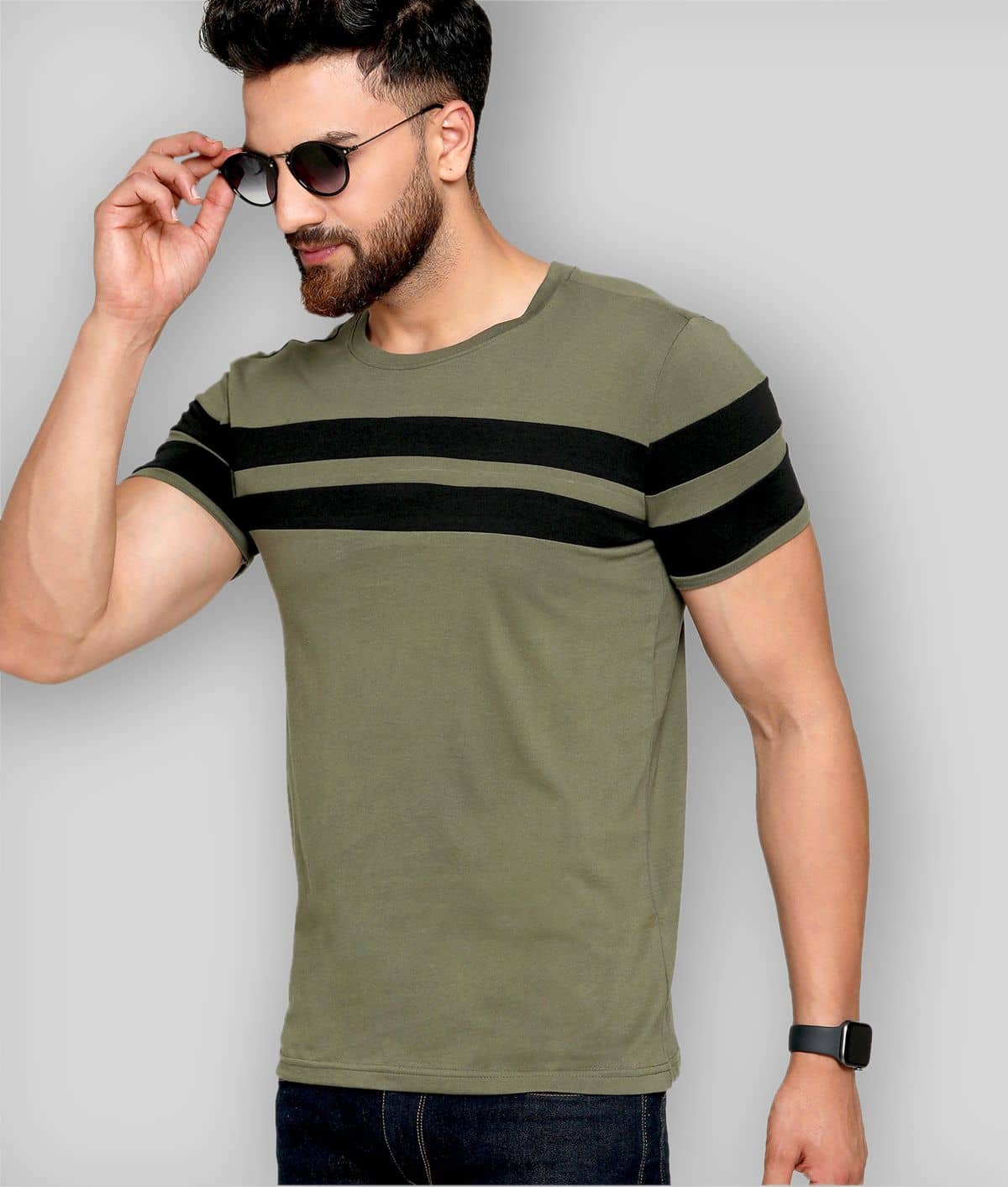 AUSK Pack of 1 Cotton Regular Fit Men's T-Shirt ( Multicolor )