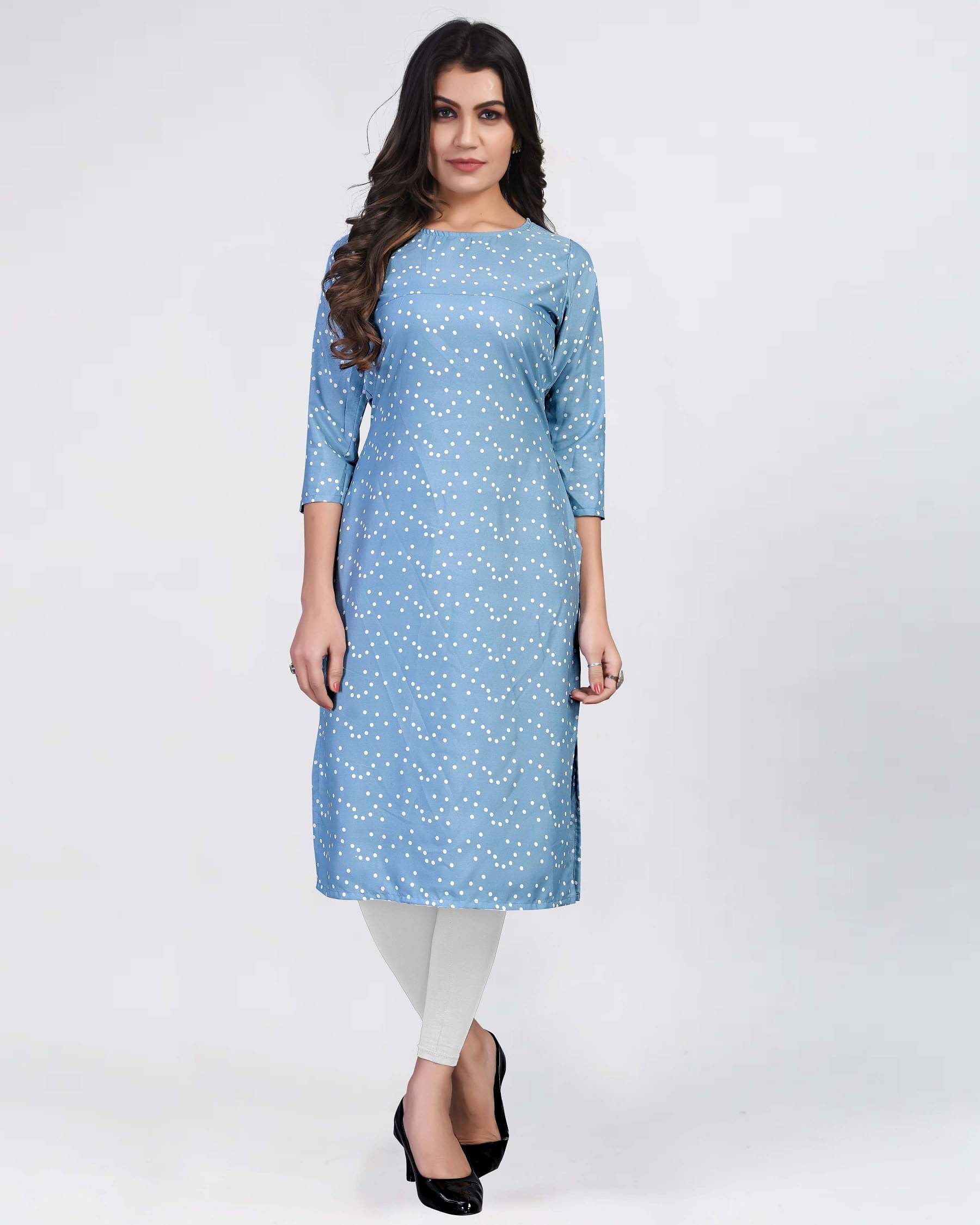     			BROTHERS DEAL - Multicolor Crepe Women's Straight Kurti