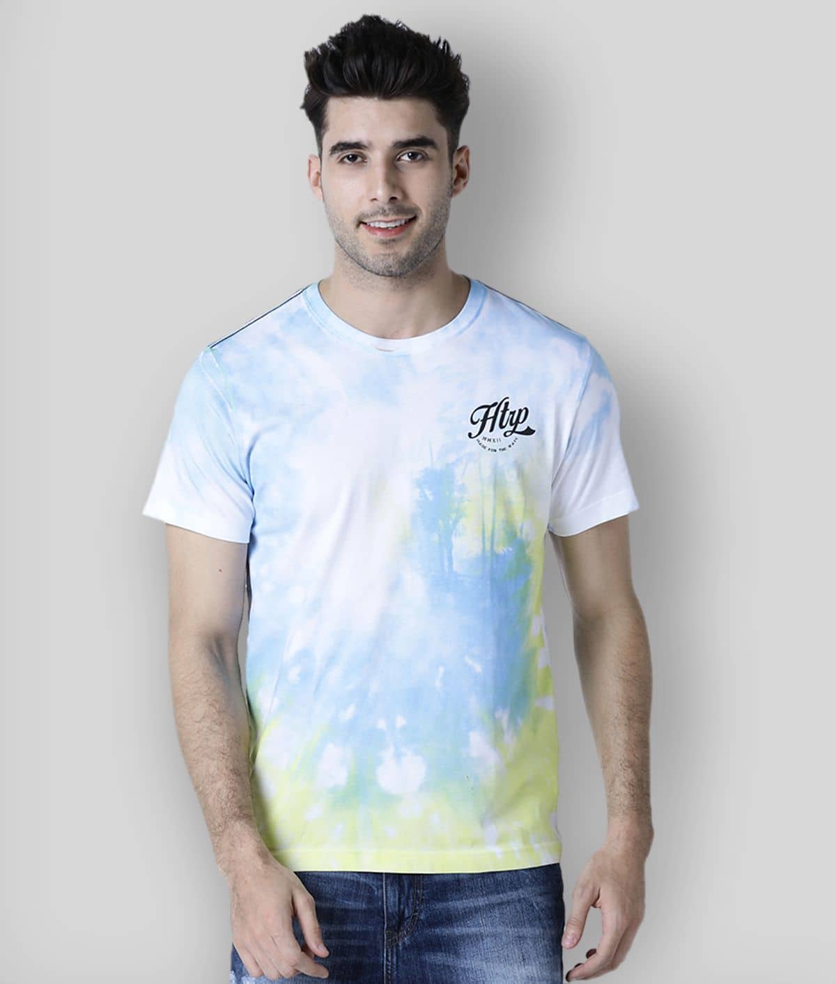 Huetrap Pack of 1 Cotton Regular Fit Men's T-Shirt ( White )