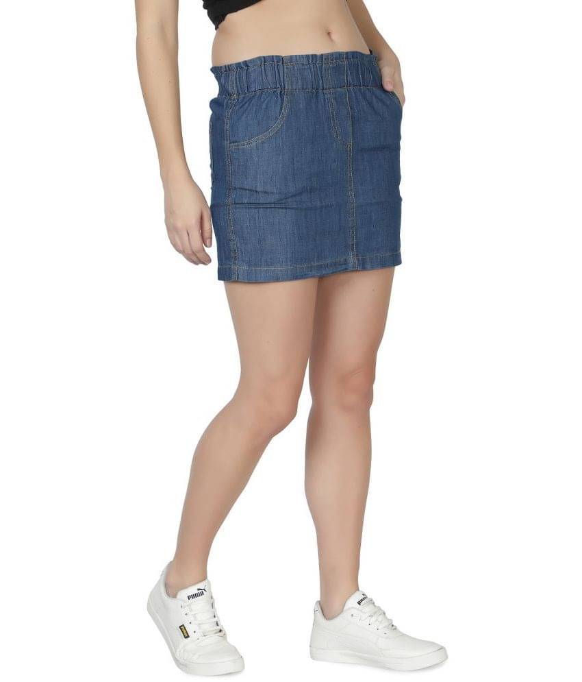 NUEVOSDAMAS Denim Pencil Skirt - Blue Single NUEVOSDAMAS Denim Pencil Skirt - Blue Single
