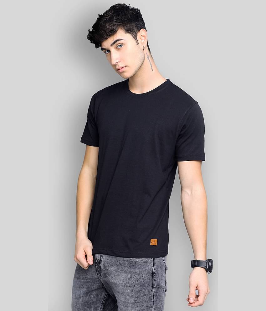 Paul Street Pack of 1 Cotton Blend Slim Fit Men's T-Shirt ( Black )