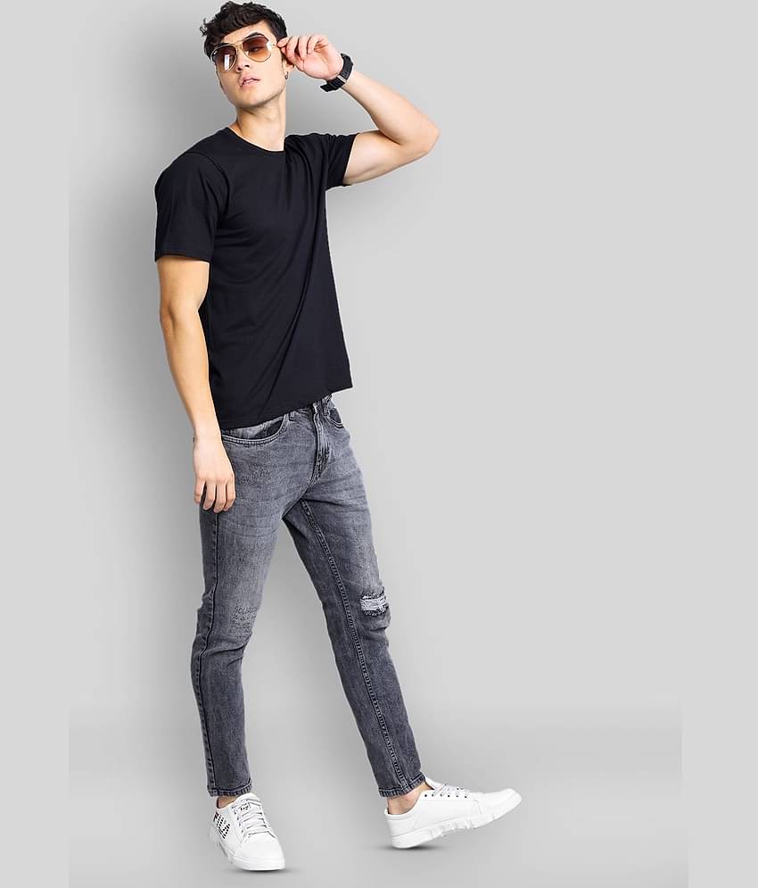 Paul Street Pack of 1 Cotton Blend Slim Fit Men's T-Shirt ( Black )