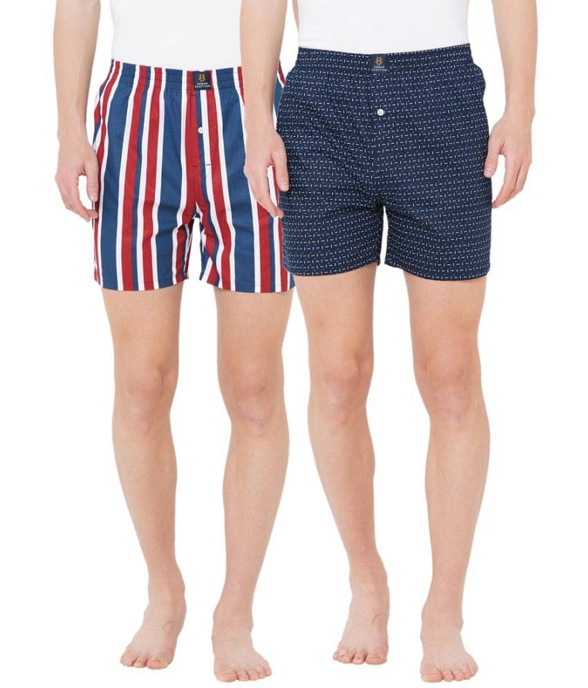     			URBAN SCOTTISH - Multicolor Cotton Blend Men's Boxer ( Pack of 2 )