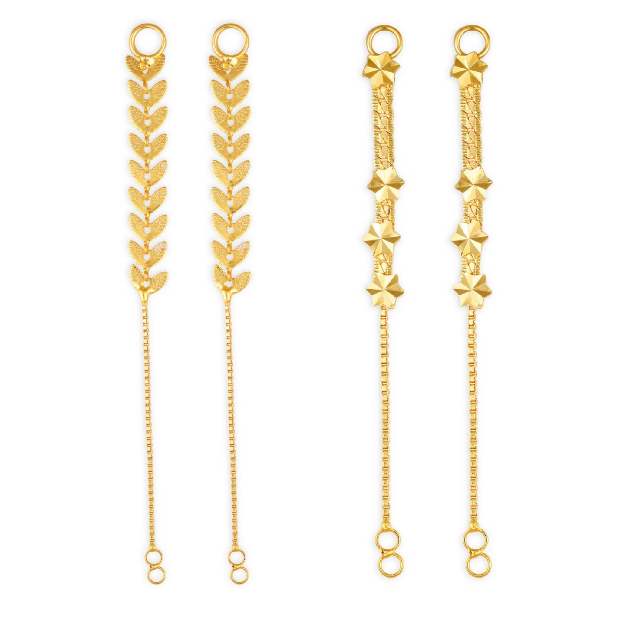 1gram gold Plated Kanchain Ear chain earcuff Ear to Ear Combo for Women & Girls - Earrings | Buy online on ZillyBuy