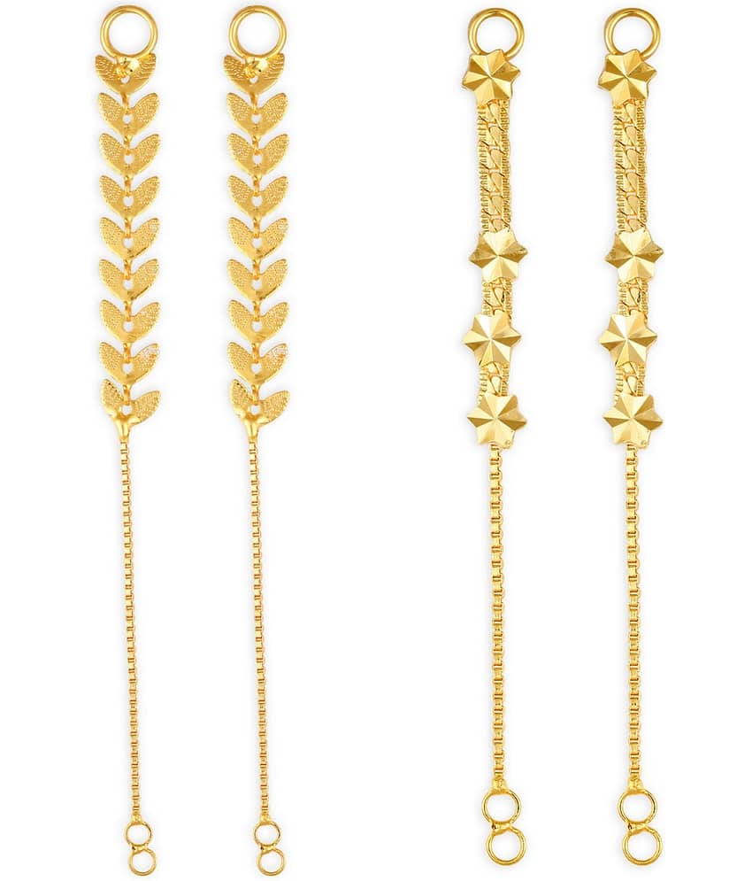 1gram gold Plated Kanchain Ear chain earcuff Ear to Ear Combo for Women & Girls - Earrings | Buy online on ZillyBuy