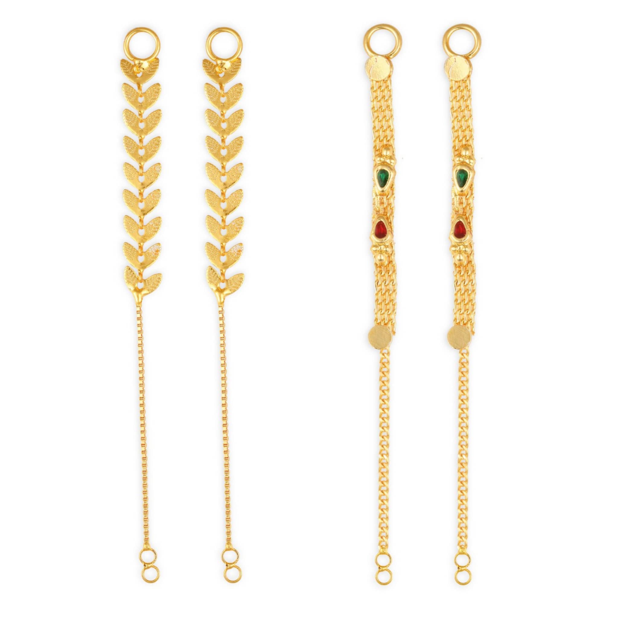 1gram gold Plated Kanchain Ear chain earcuff Ear to Ear Combo for Women & Girls - Earrings | Buy online on ZillyBuy