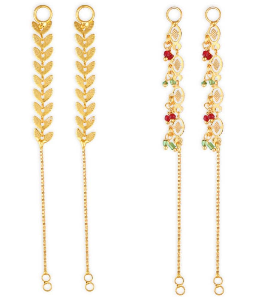1gram gold Plated Kanchain Ear chain earcuff Ear to Ear Combo for Women & Girls - Earrings | Buy online on ZillyBuy