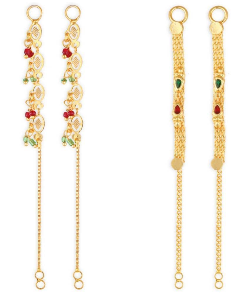 1gram gold Plated Kanchain Ear chain earcuff Ear to Ear Combo for Women & Girls - Earrings | Buy online on ZillyBuy