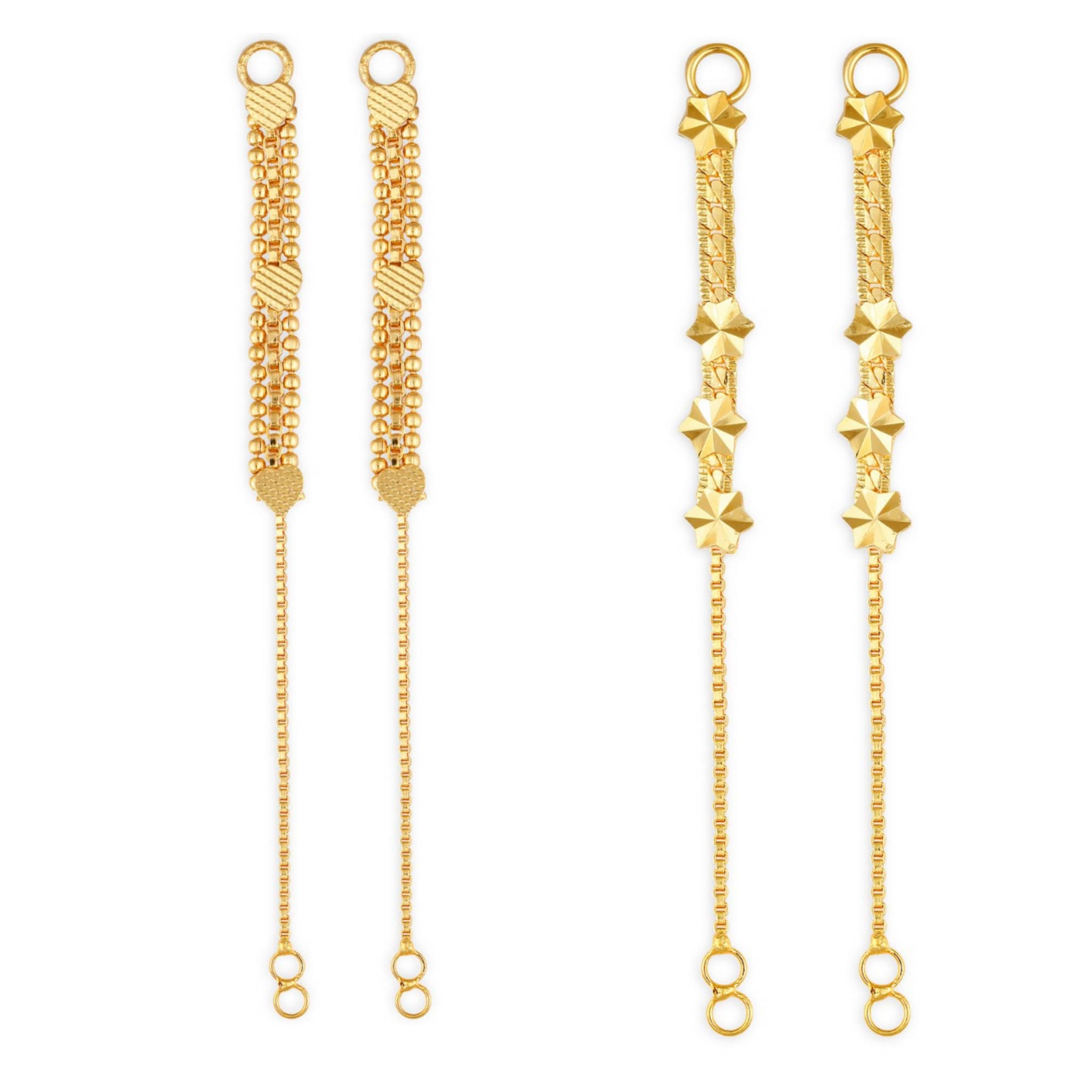 1gram gold Plated Kanchain Ear chain earcuff Ear to Ear Combo for Women & Girls - Earrings | Buy online on ZillyBuy