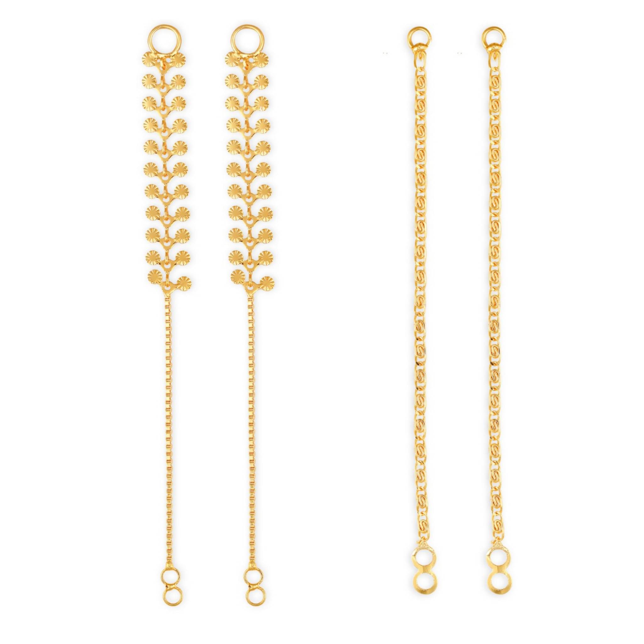 1gram gold Plated Kanchain Ear chain earcuff Ear to Ear Combo for Women & Girls     			1gram gold Plated Kanchain Ear chain earcuff Ear to Ear Combo for Women & Girls