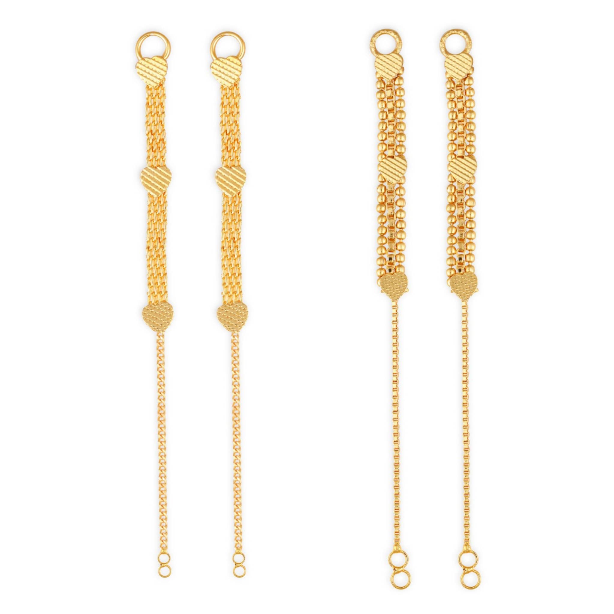 1gram gold Plated Kanchain Ear chain earcuff Ear to Ear Combo for Women & Girls - Earrings | Buy online on ZillyBuy