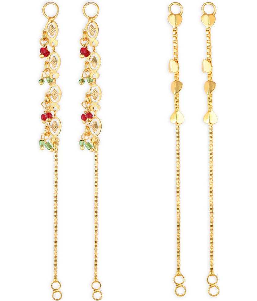 1gram gold Plated Kanchain Ear chain earcuff Ear to Ear Combo for Women & Girls - Earrings | Buy online on ZillyBuy