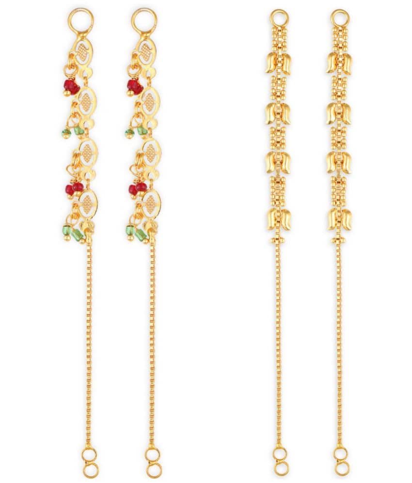 1gram gold Plated Kanchain Ear chain earcuff Ear to Ear Combo for Women & Girls - Earrings | Buy online on ZillyBuy