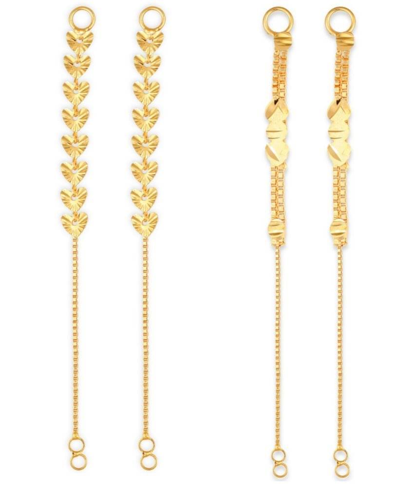     			1gram gold Plated Kanchain Ear chain earcuff Ear to Ear Combo for Women & Girls