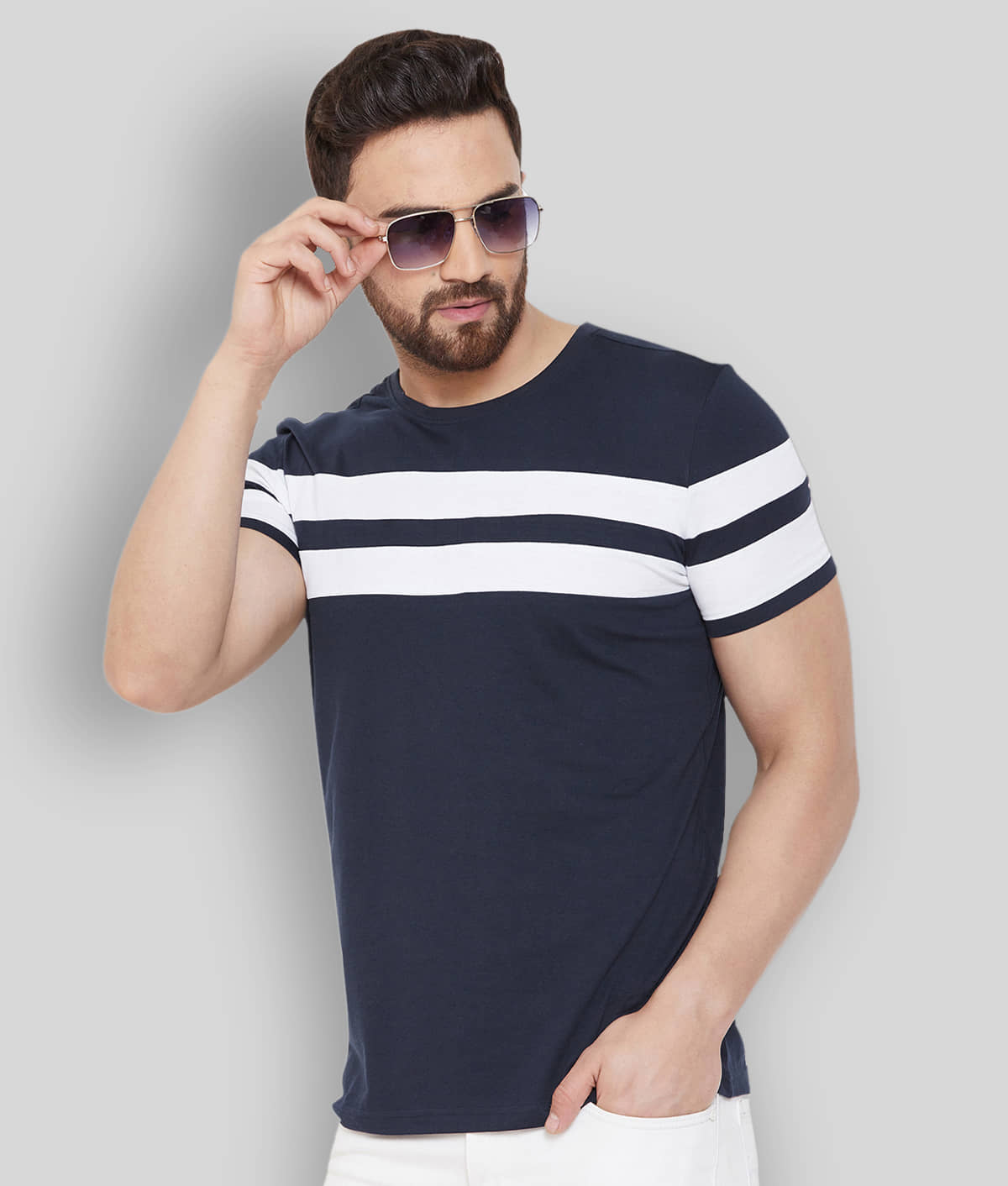 AUSK Pack of 1 Cotton Regular Fit Men's T-Shirt ( Multicolor )