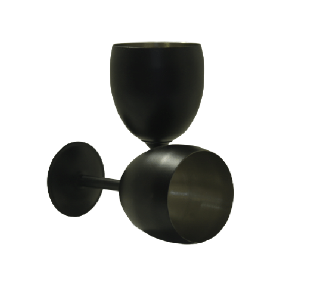     			Dynore Stainless Steel 250 ml Wine Glasses