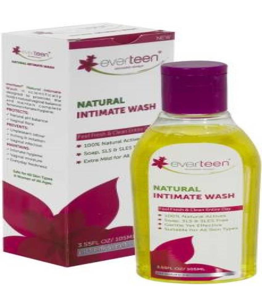 everteen Combo: Bikini Line Hair Remover Creme (50g) and Natural Intimate Wash (105ml) for Women