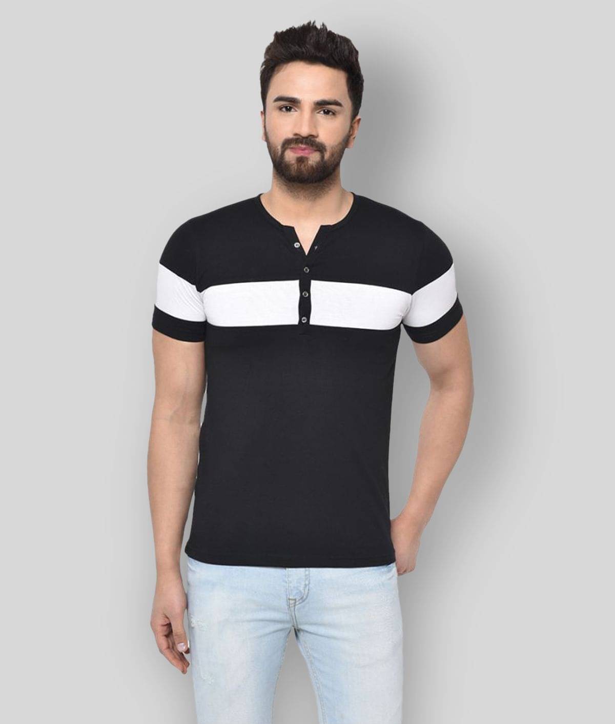 Glito Pack of 1 Cotton Blend Regular Fit Men's T-Shirt ( Multicolor ) Glito Pack of 1 Cotton Blend Regular Fit Men's T-Shirt ( Multicolor )