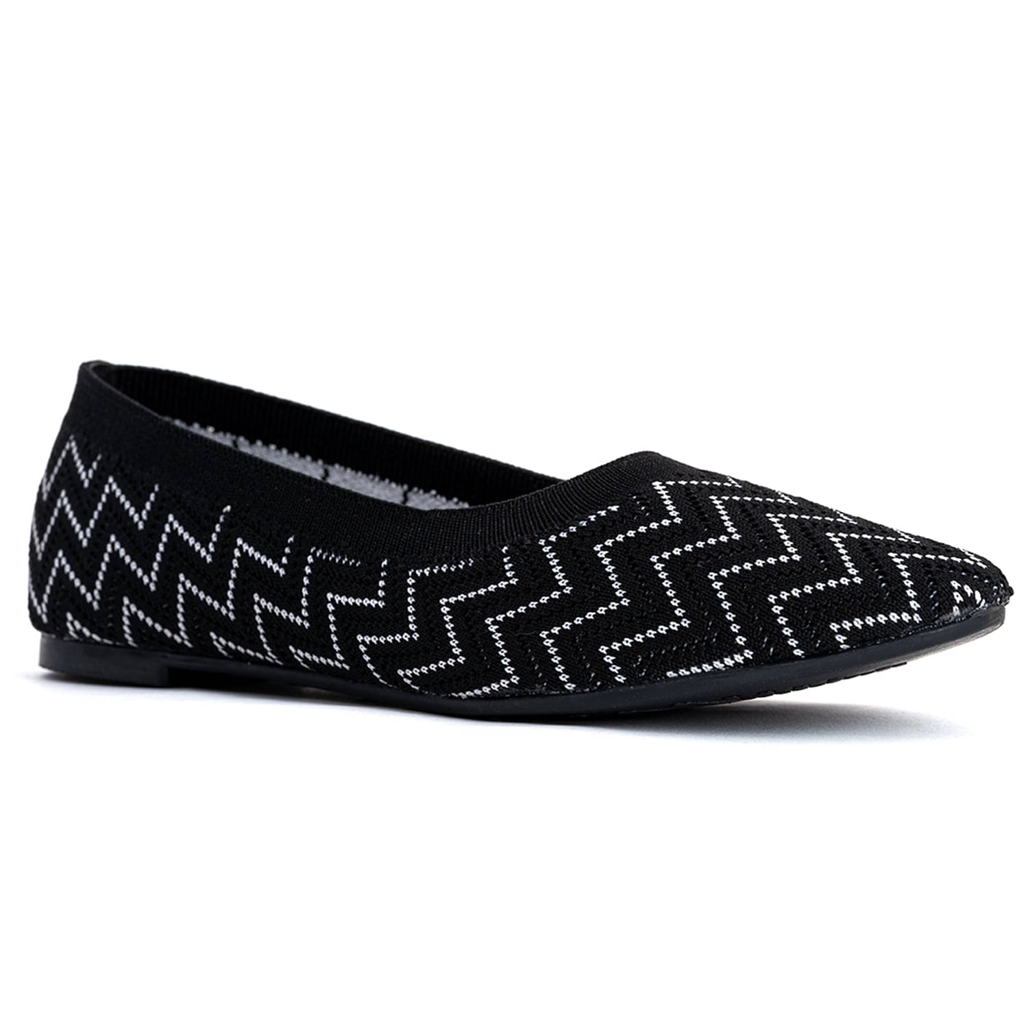     			KHADIM Black Ballerinas