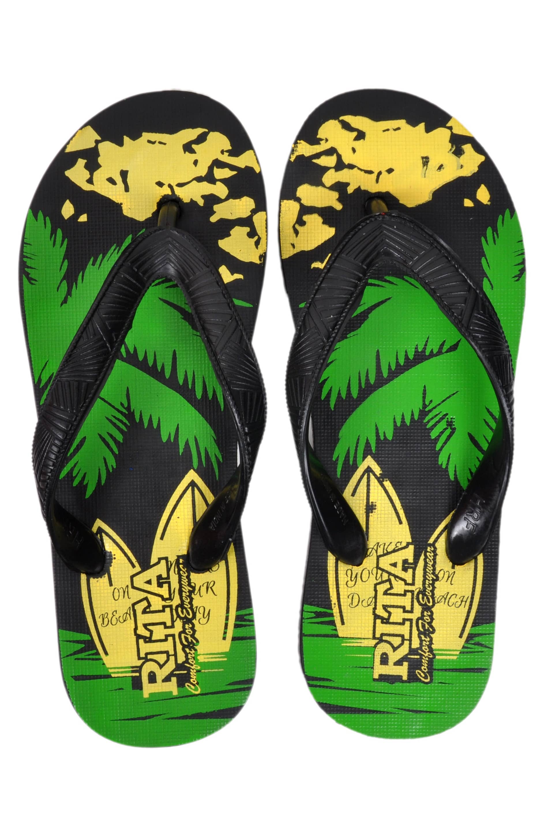 METAMORPH Black Flip Flops