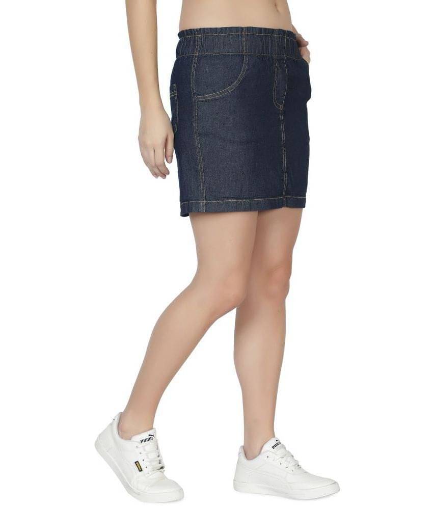 NUEVOSDAMAS Denim Pencil Skirt - Blue Single NUEVOSDAMAS Denim Pencil Skirt - Blue Single