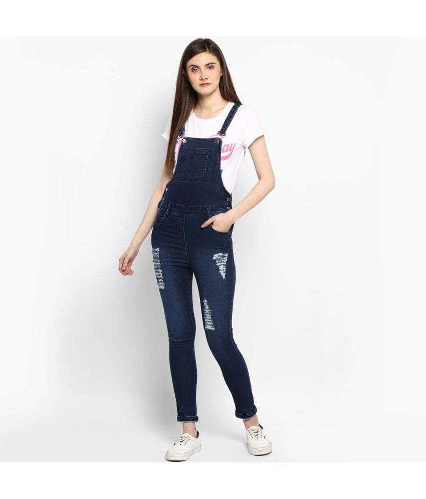     			StyleStone Blue Denim Jumpsuit - Single