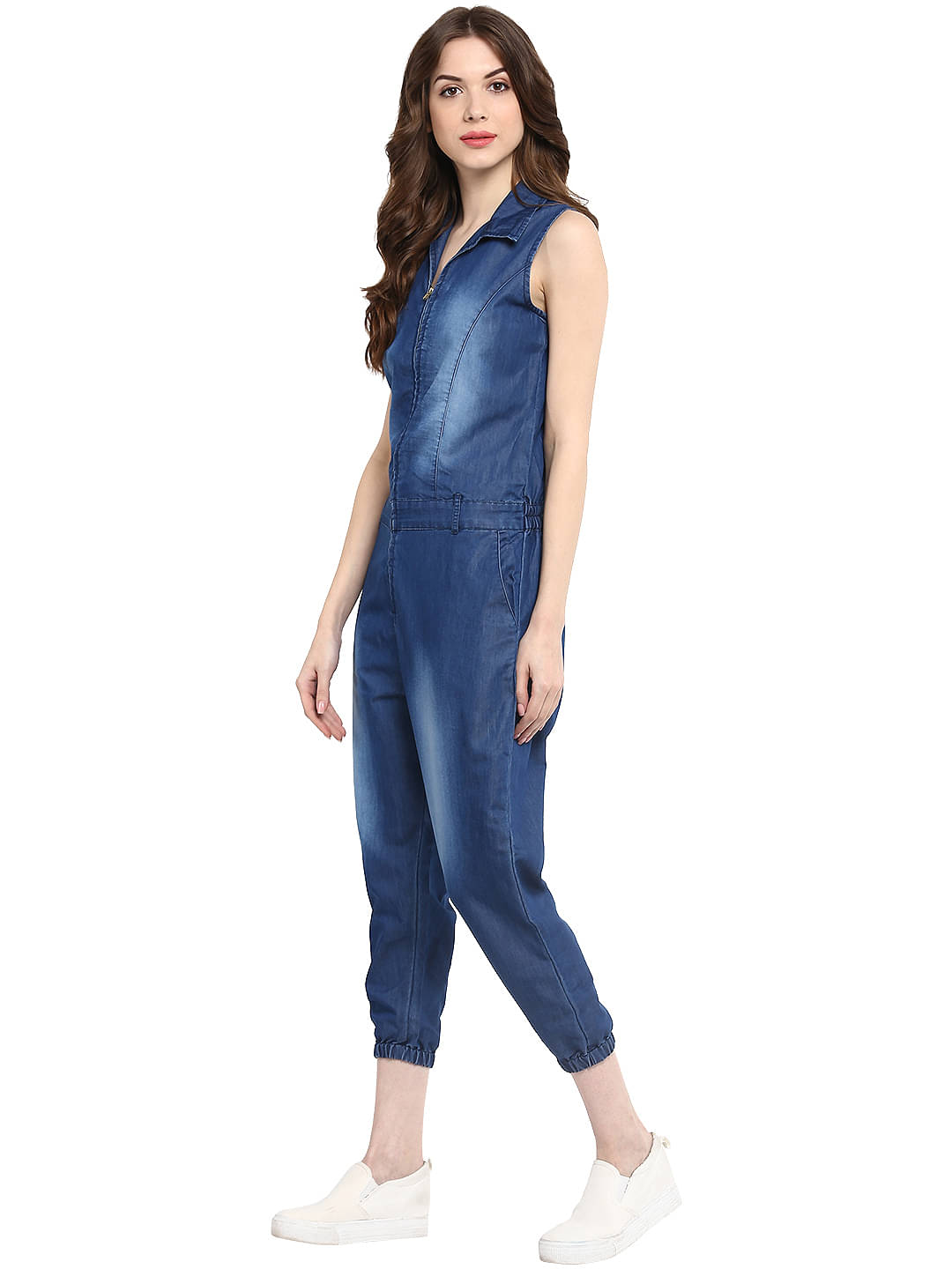     			StyleStone Blue Denim Jumpsuit - Single