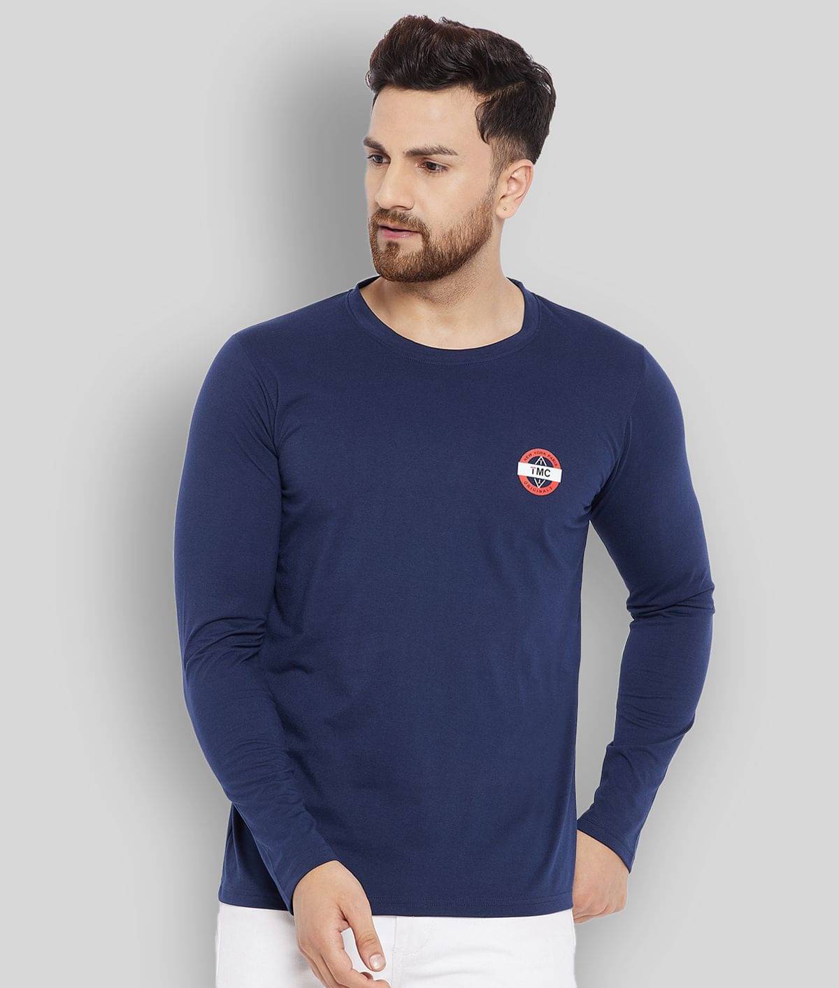     			The Million Club Pack of 1 Polyester Regular Fit Men's T-Shirt ( Navy )
