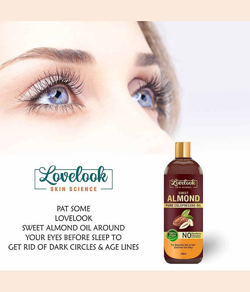 Lovelook Sweet Almond Oil for Hair & Skin 100 mL