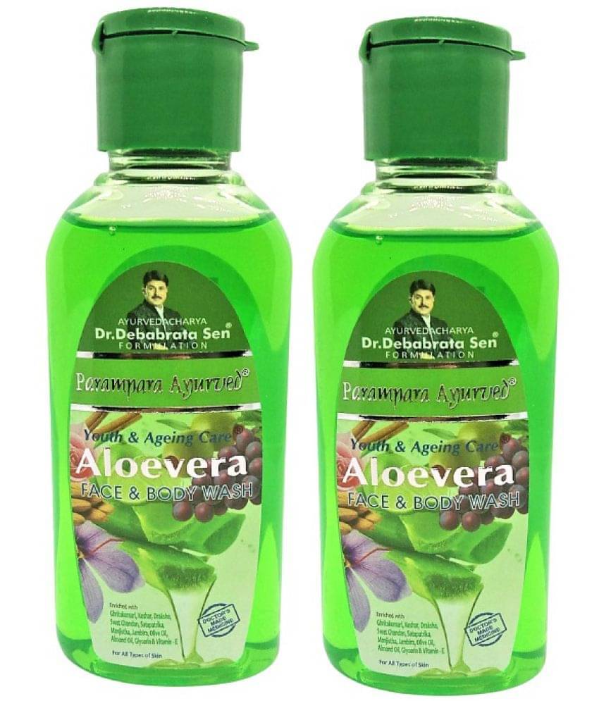 Parampara Ayurved Aloevera Body & Face Wash 100 mL Pack of 2     			Parampara Ayurved Aloevera Body & Face Wash 100 mL Pack of 2