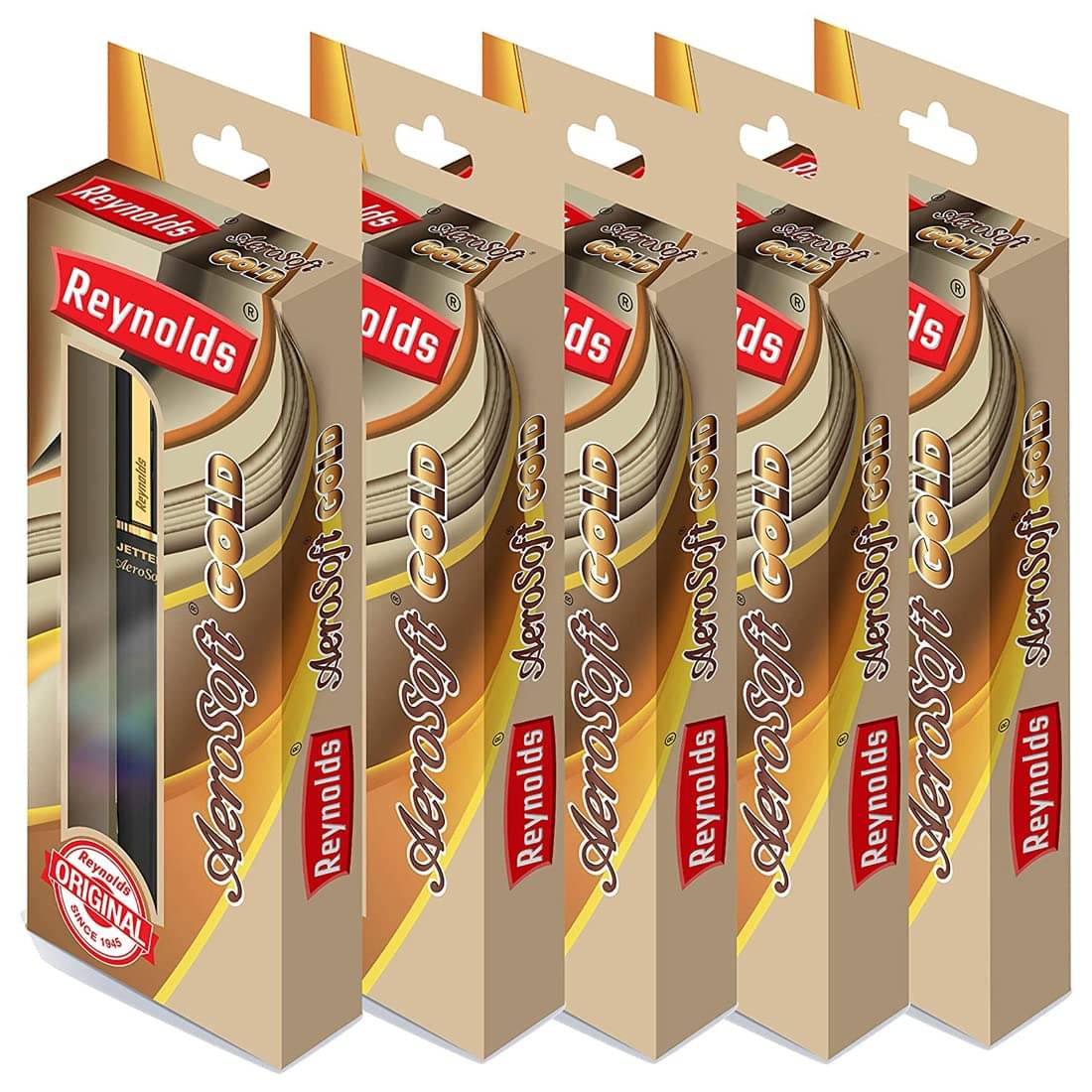     			REYNOLDS JETTER AEROSOFT GOLD -BLUE PACK OF  10 PEN