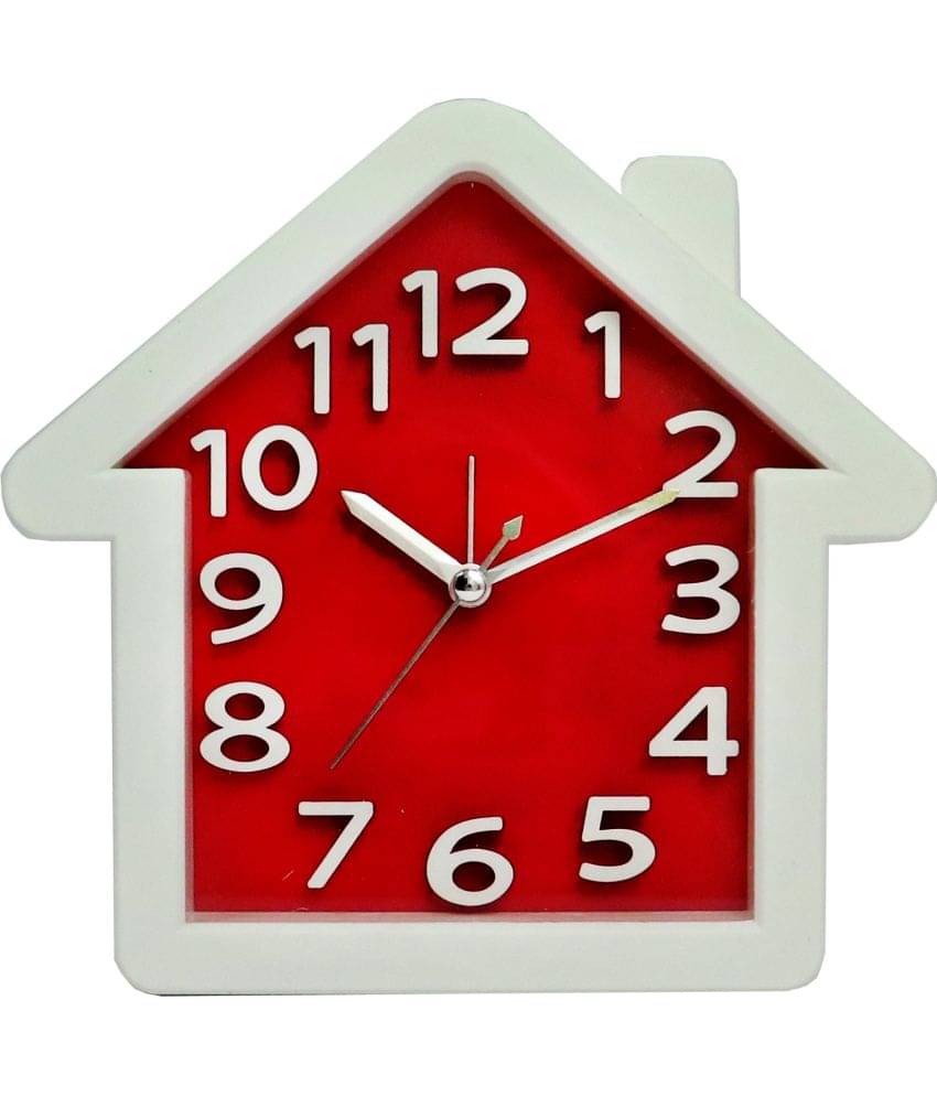    			Sigaram Analog Plastic Square Table Clock - Pack of 1