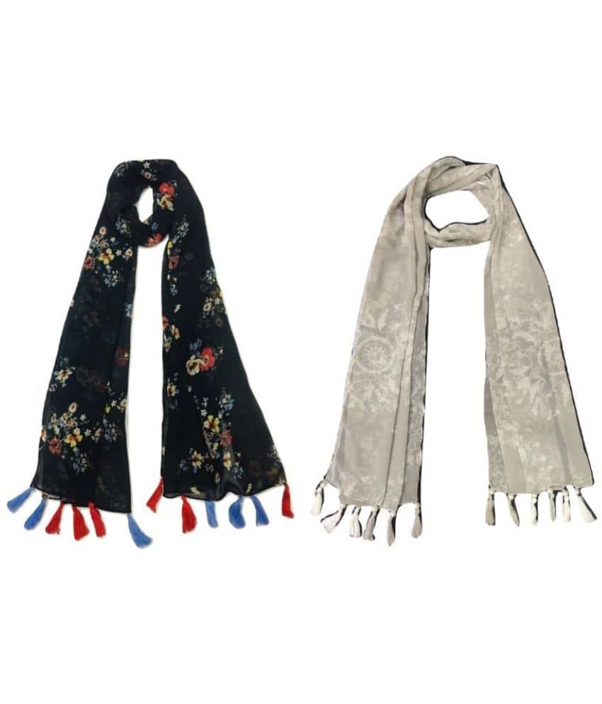 stolevilla Multi Printed Poly Cotton Yarn Stoles ( Pack of 2 ) - Dupattas & Shawls | Buy online on ZillyBuy