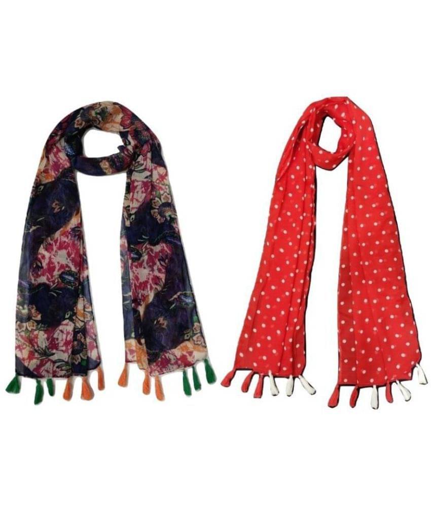     			stolevilla Multi Printed Poly Cotton Yarn Stoles ( Pack of 2 )