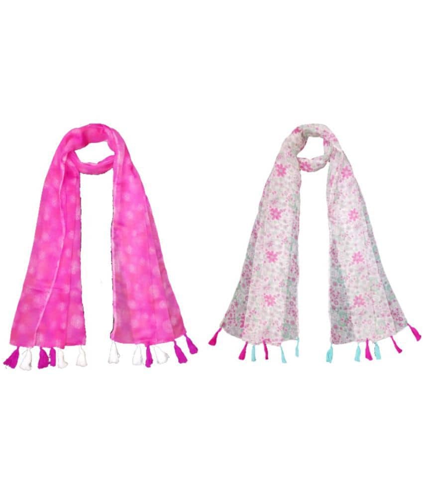 stolevilla Multi Printed Poly Cotton Yarn Stoles ( Pack of 2 ) - Dupattas & Shawls | Buy online on ZillyBuy