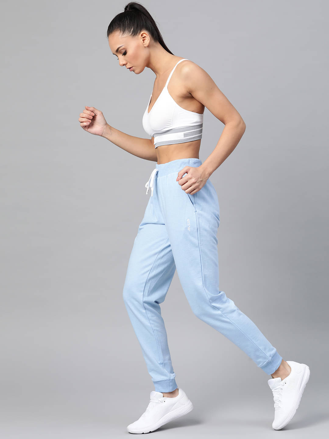     			Alcis Blue Cotton Blend Solid Tracksuit - Single