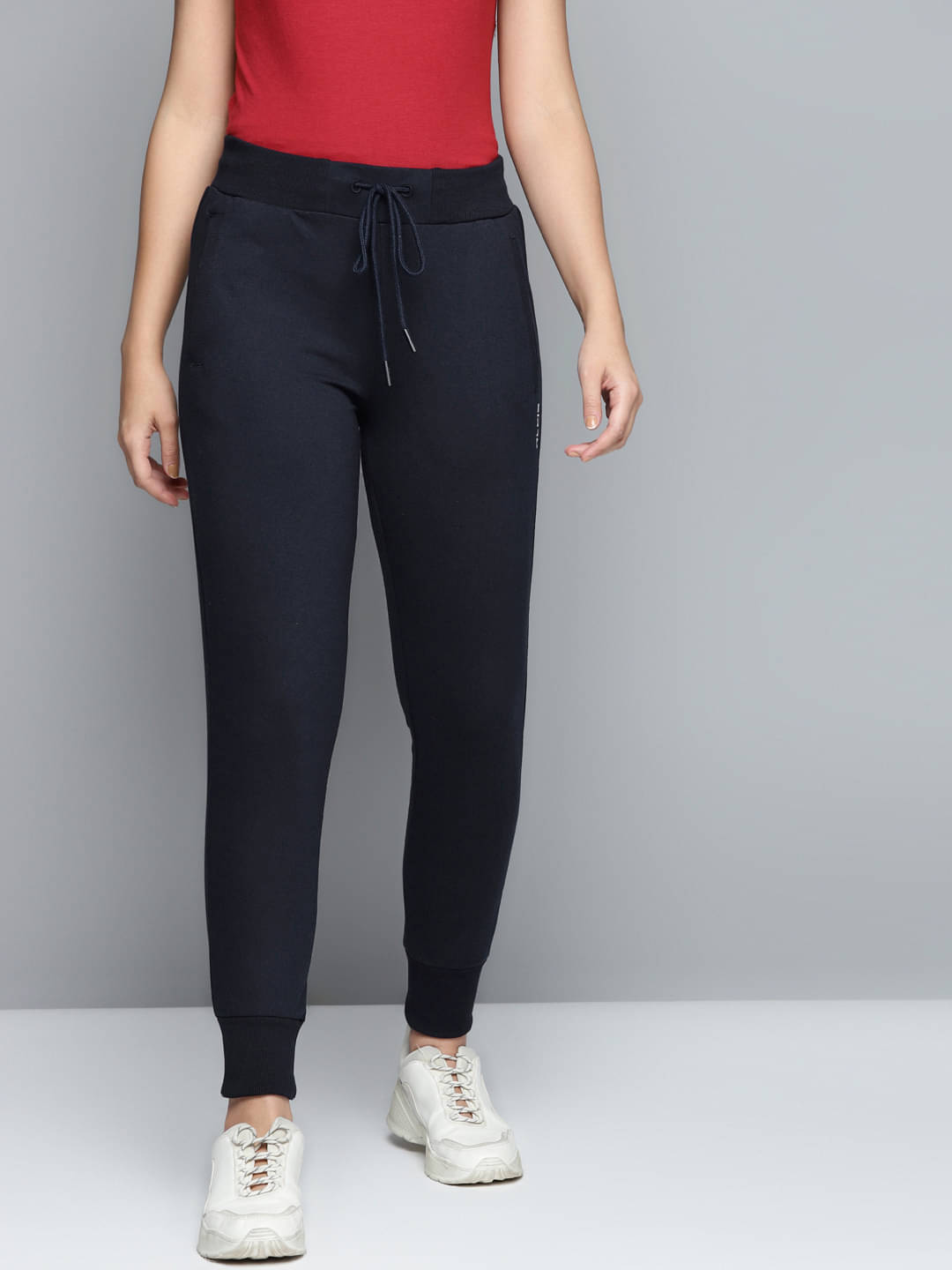     			Alcis Navy Cotton Blend Solid Tracksuit - Single