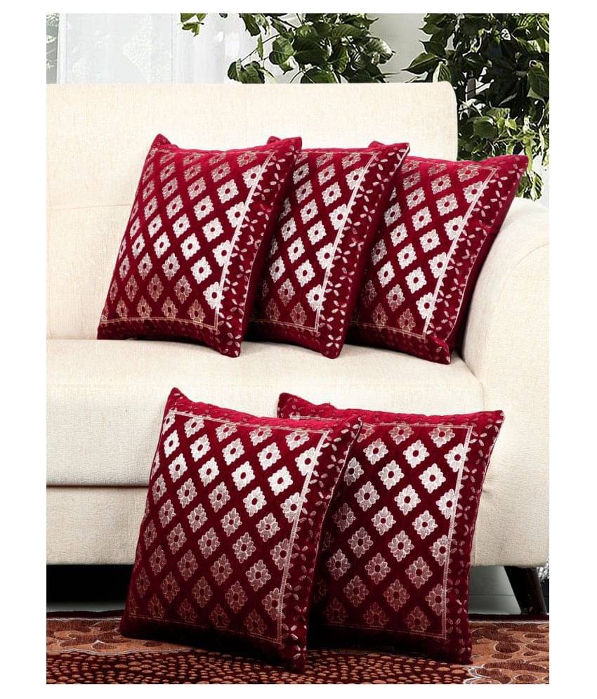 BELLA TRUE Set of 5 Velvet Cushion Covers 40X40 cm (16X16) BELLA TRUE Set of 5 Velvet Cushion Covers 40X40 cm (16X16)