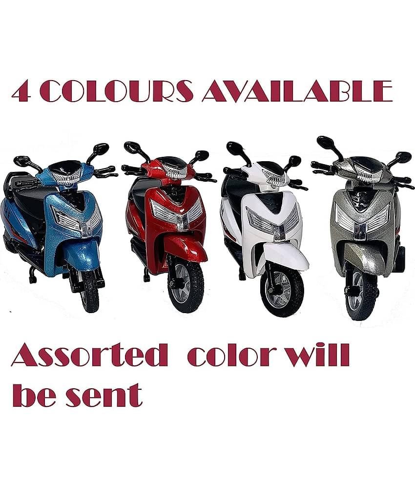 Centy Toys Pull Back Action Activa Bike Toy for Kids (Assorted)