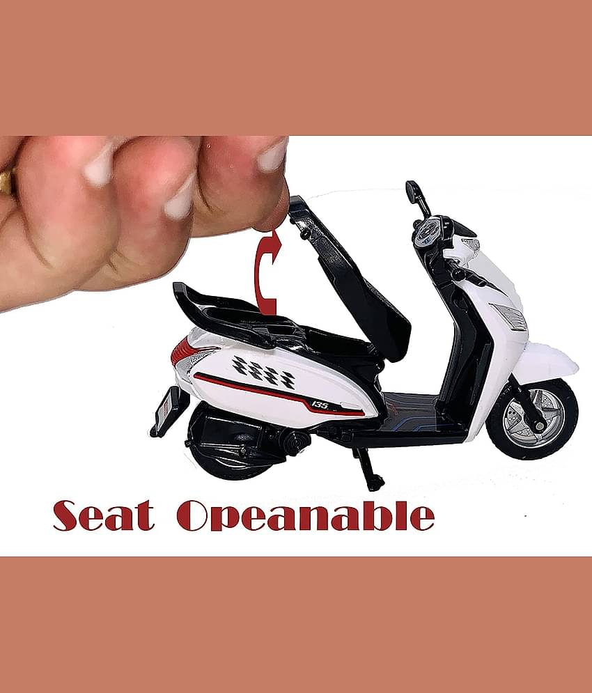 Centy Toys Pull Back Action Activa Bike Toy for Kids (Assorted)