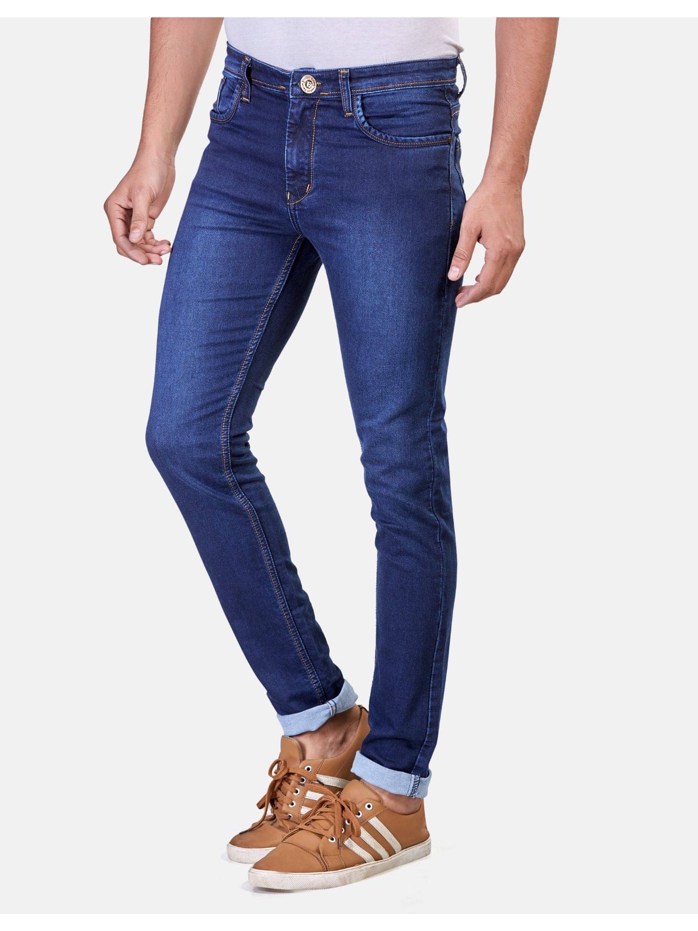     			HJ HASASI Blue Skinny Fit Jeans