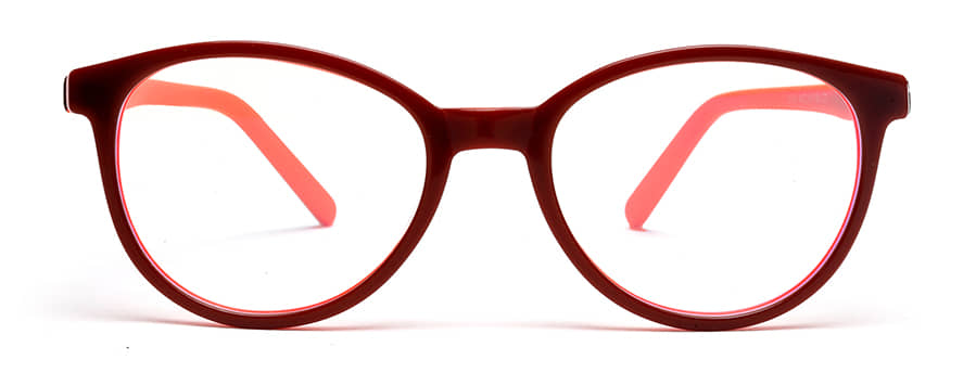 Yourspex+ Light Brown Orange Oval Full Rim Acetate Frame