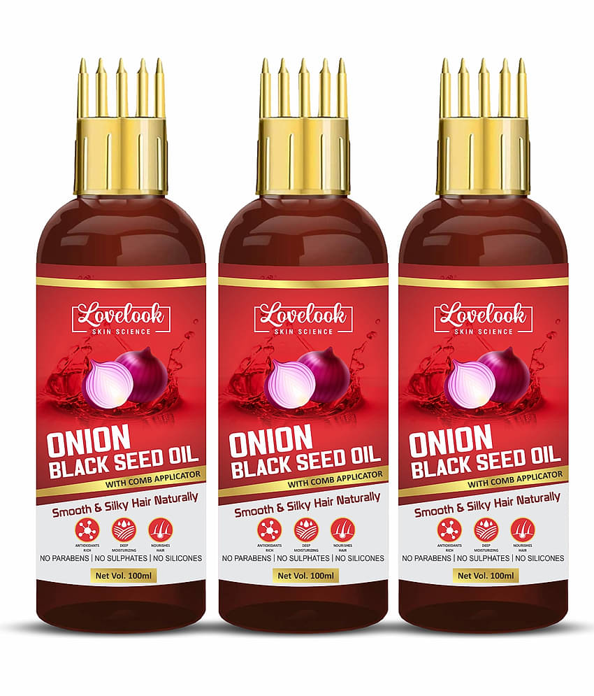Lovelook Onion Black Seed Hair Oil - WITH COMB 300 mL