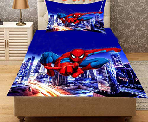 Sky Tex Poly Cotton 1 Single Bedsheet with 1 Pillow Cover ( Blue ) Sky Tex Poly Cotton 1 Single Bedsheet with 1 Pillow Cover ( Blue )