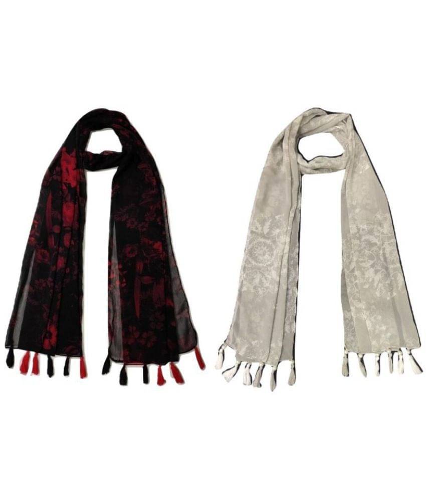 stolevilla Multi Printed Poly Cotton Yarn Stoles ( Pack of 2 ) stolevilla Multi Printed Poly Cotton Yarn Stoles ( Pack of 2 )
